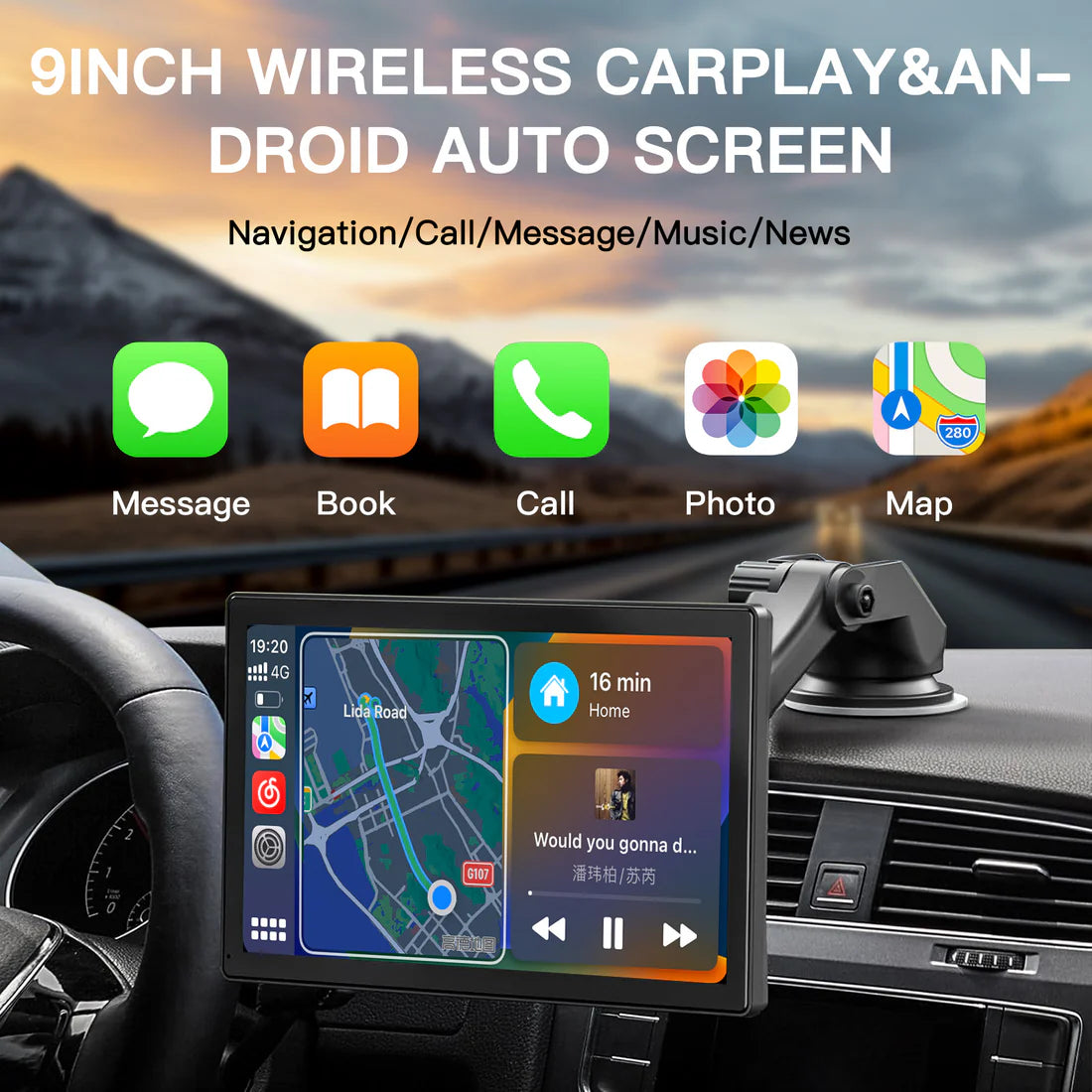 Tinylume™ CarPlay Tablet (9 Inch)