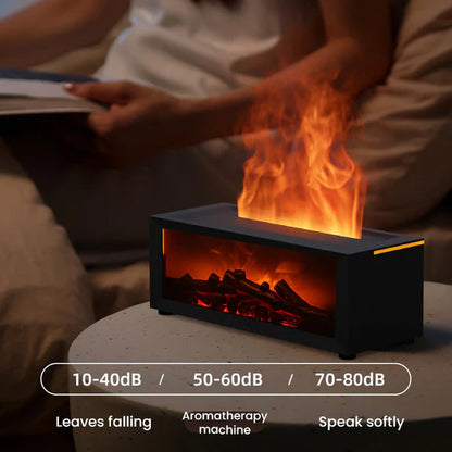 Fireplace LED Flame Humidifier and Oil Diffuser