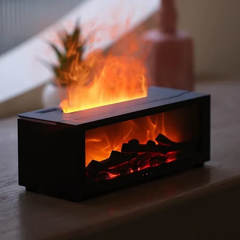 Fireplace LED Flame Humidifier and Oil Diffuser